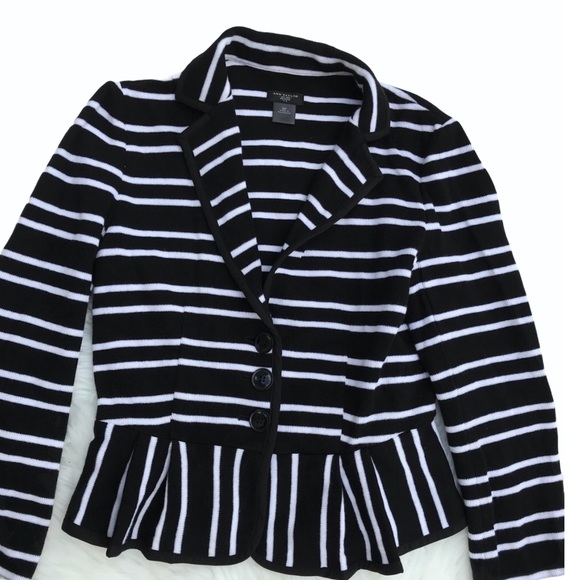 Ann Taylor Peplum Stripe Jacket - Picture 1 of 4